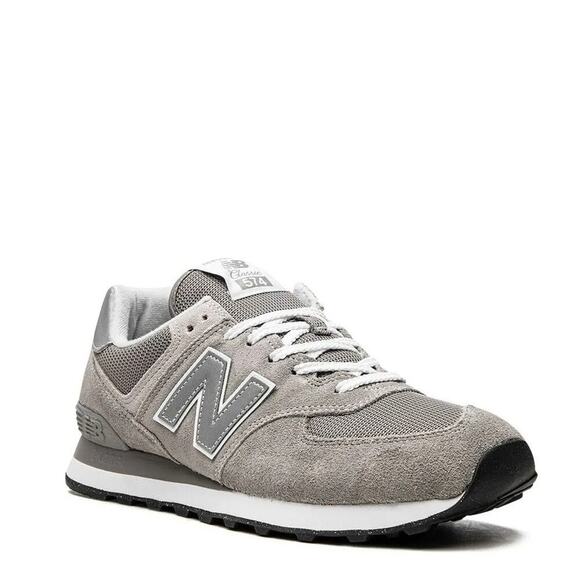 New Balance Women's Gray White 574 Core Lace Up Fashion Sneakers Size 6 - Picture 1 of 9